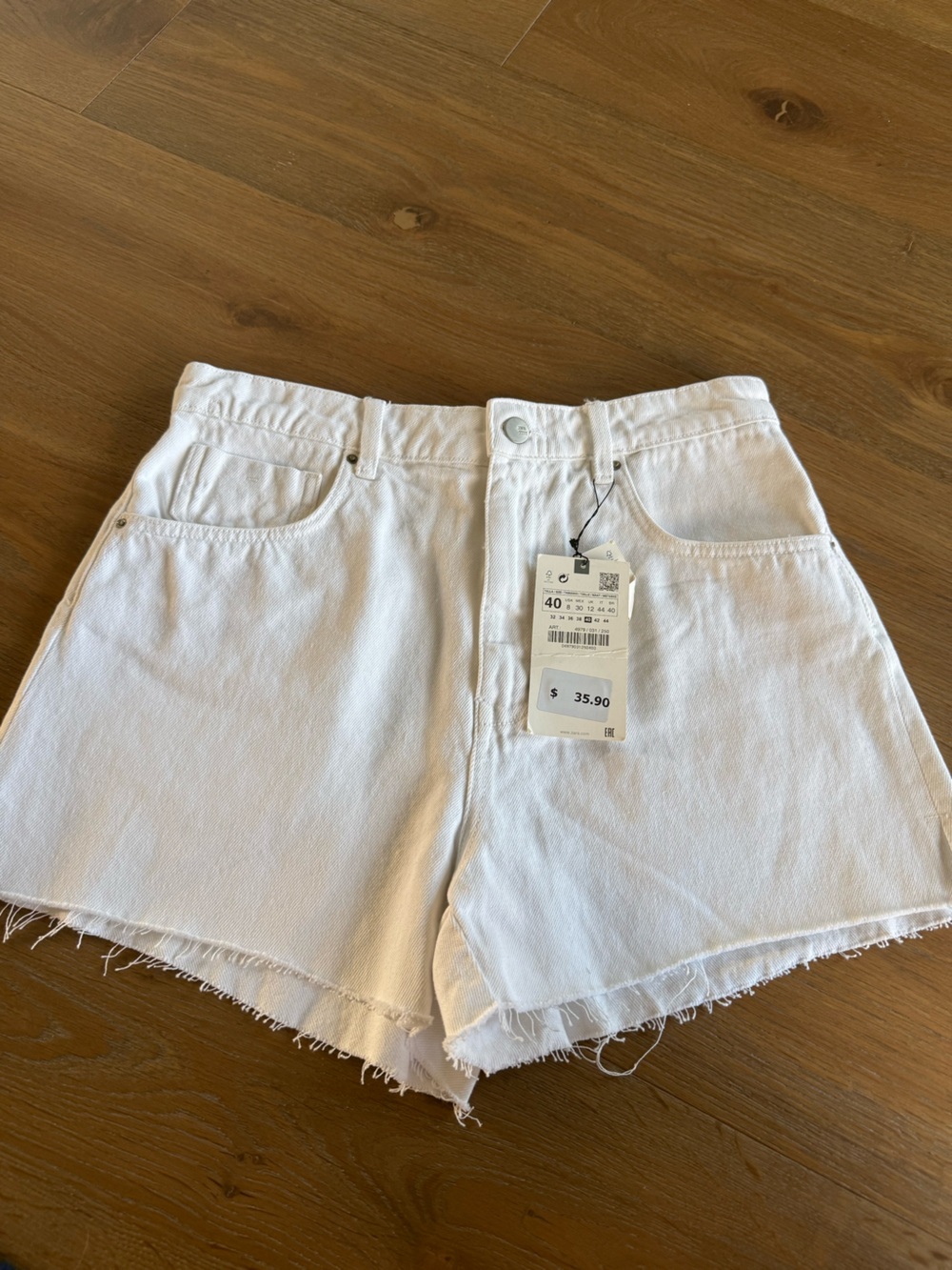 Zara White Denim Shorts (NWT)